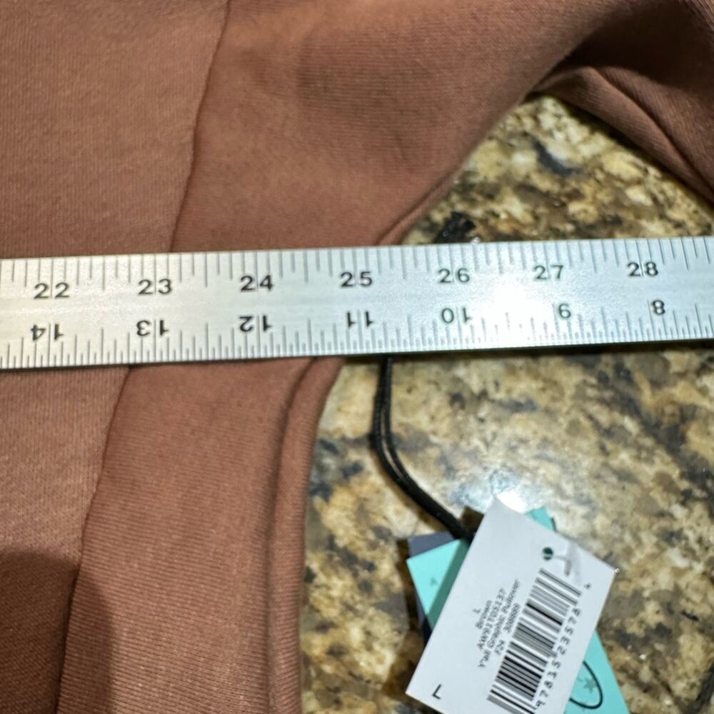 Range by Rock N Roll Denim Womens Size Large Cropped Sweatshirt in Taupe NWT - Picture 5 of 7